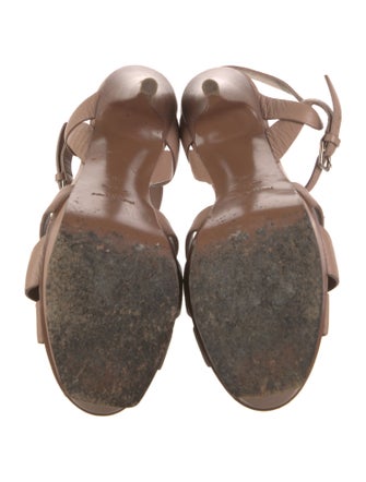 Yves Saint Laurent Leather T-Strap Sandals