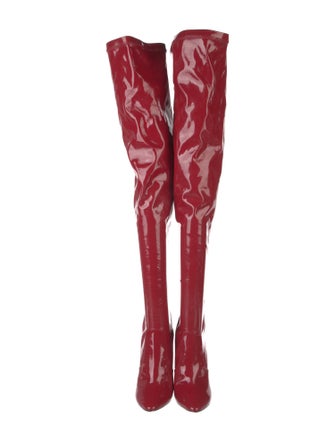 Yves Saint Laurent Patent Leather Sock Boots