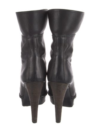 Yves Saint Laurent Leather Lace-Up Boots