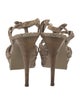 Yves Saint Laurent Leather Animal Print T-Strap Pumps