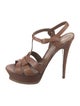 Yves Saint Laurent Leather T-Strap Sandals