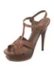 Yves Saint Laurent Leather T-Strap Sandals