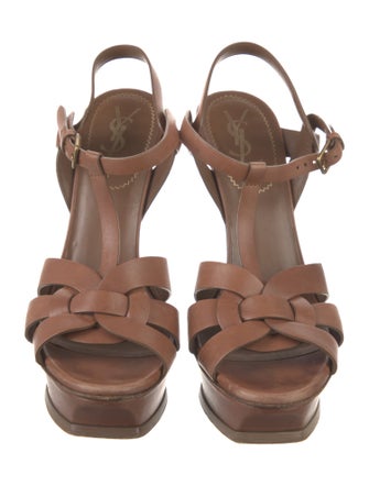 Yves Saint Laurent Leather T-Strap Sandals