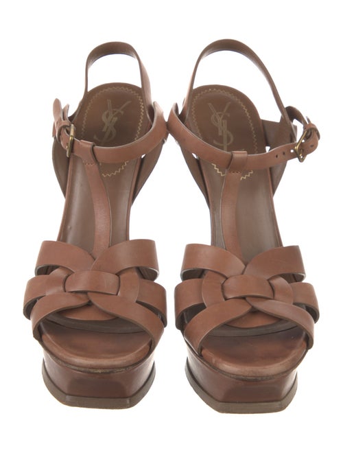 Yves Saint Laurent Leather T-Strap Sandals