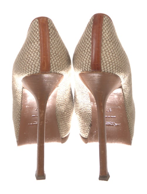 Yves Saint Laurent Patterned Leather Trim Embellishment Pumps