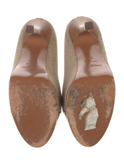 Yves Saint Laurent Patterned Leather Trim Embellishment Pumps