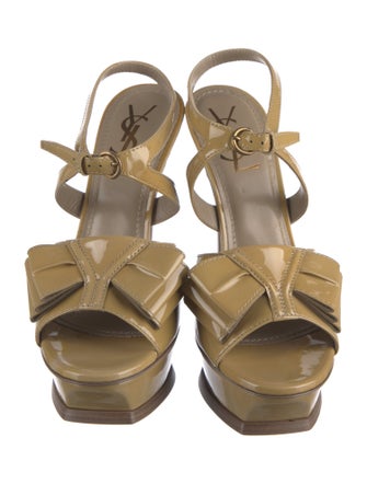 Yves Saint Laurent Patent Leather Slingback Sandals