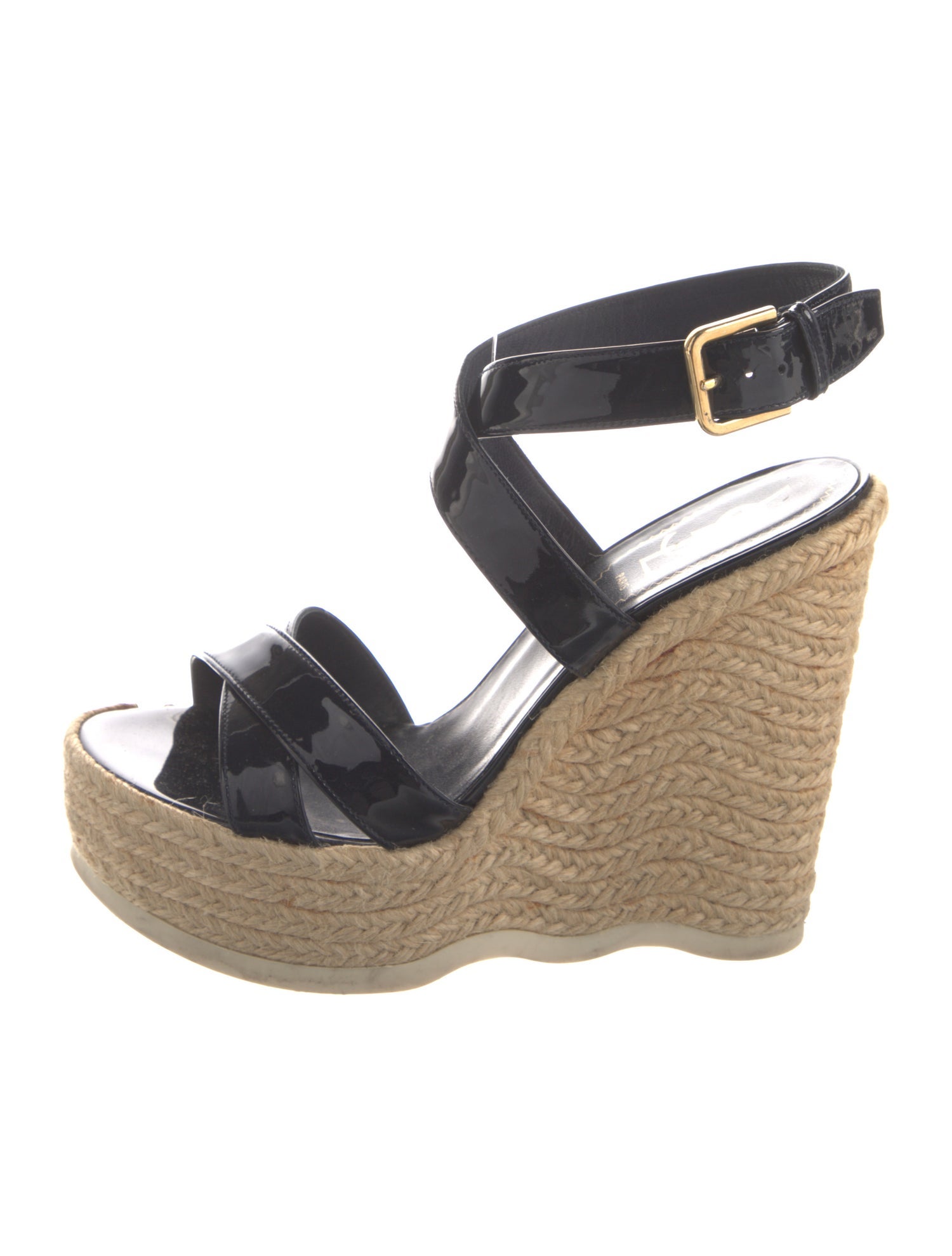 Yves Saint Laurent Patent Leather Espadrilles