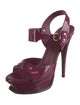 Yves Saint Laurent Patent Leather Slingback Sandals