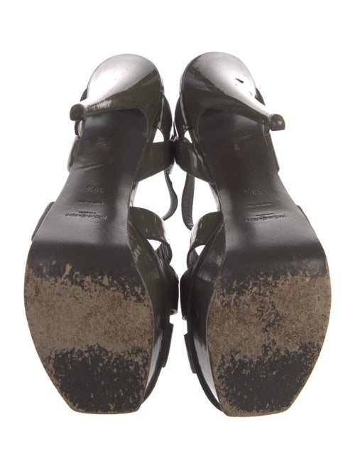 Yves Saint Laurent Patent Leather T-Strap Sandals