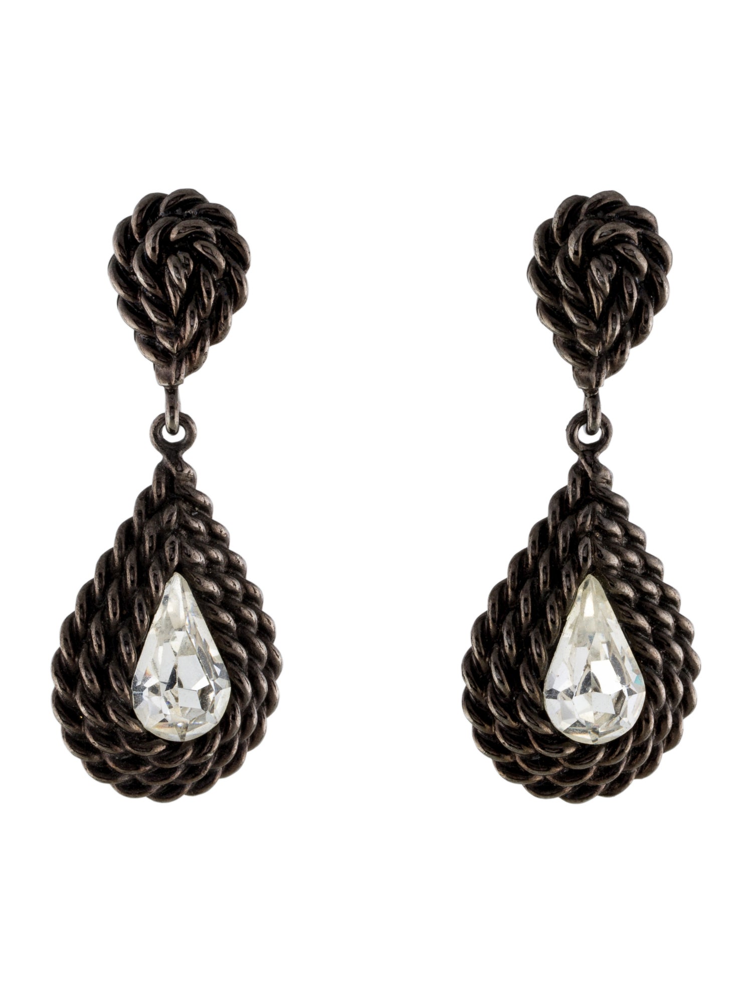 Yves Saint Laurent Crystal Drop Earrings