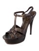 Yves Saint Laurent Leather T-Strap Sandals