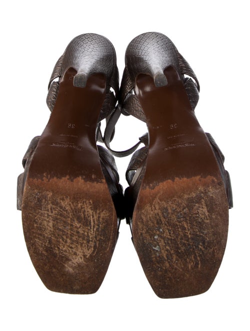 Yves Saint Laurent Leather T-Strap Sandals