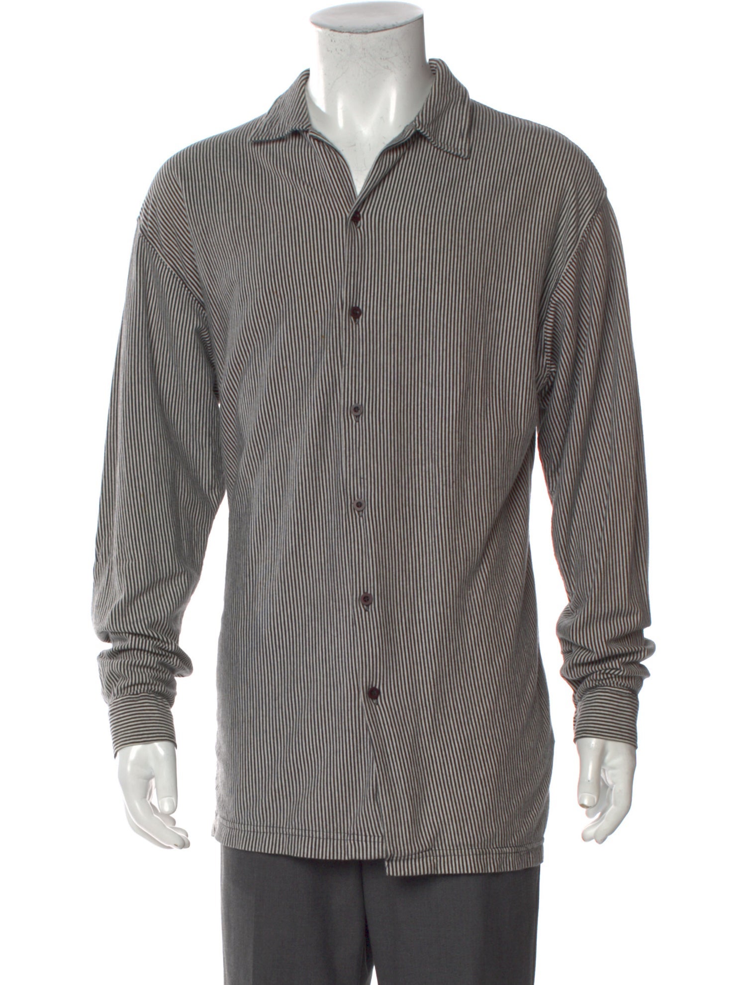 Yves Saint Laurent Striped Long Sleeve Shirt