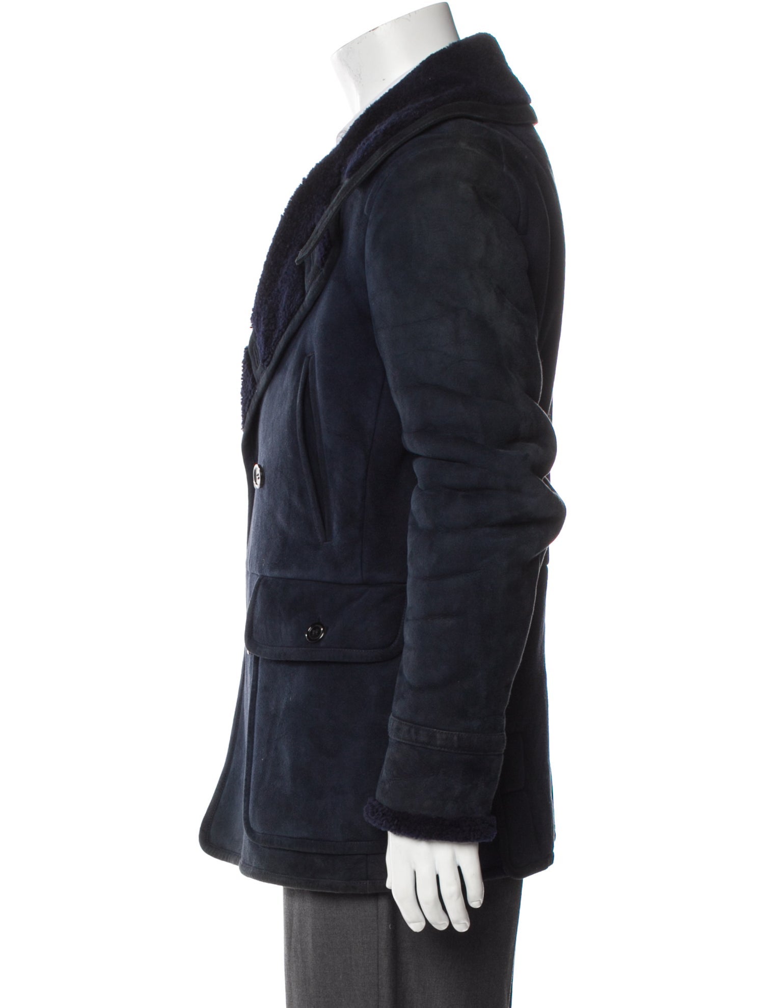 Yves Saint Laurent Shearling Peacoat