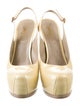 Yves Saint Laurent Rive Gauche Patent Leather Slingback Pumps