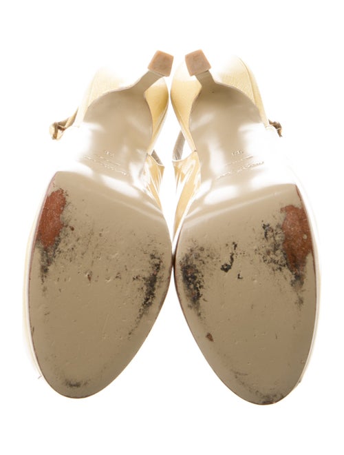 Yves Saint Laurent Rive Gauche Patent Leather Slingback Pumps