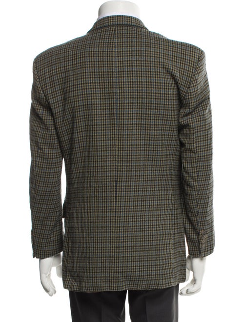 Yves Saint Laurent Wool Houndstooth Print Blazer
