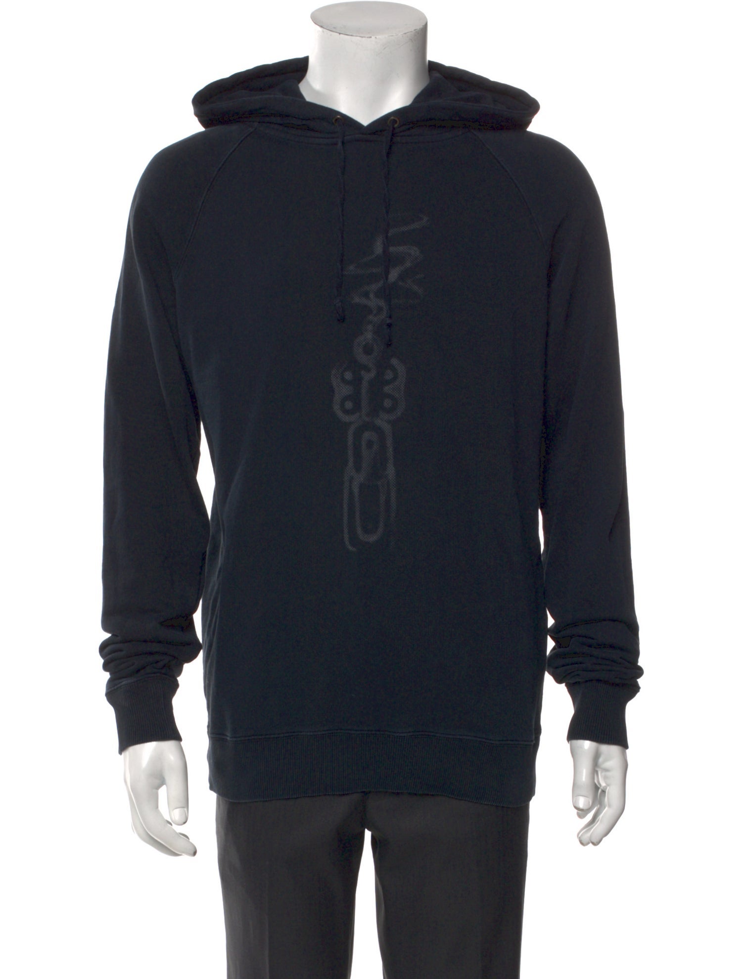 Yves Saint Laurent Graphic Print V-Neck Hoodie