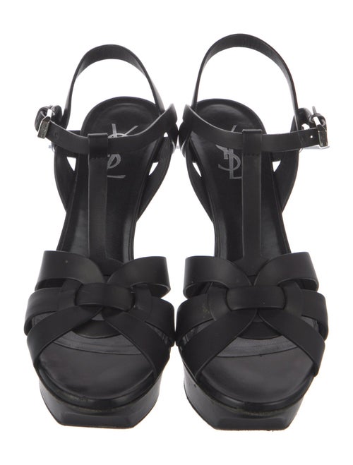 Yves Saint Laurent Leather T-Strap Sandals