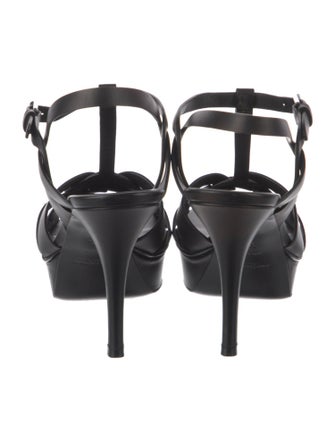 Yves Saint Laurent Leather T-Strap Sandals