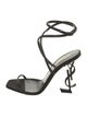 Saint Laurent Satin Crystal Embellishments Gladiator Sandals