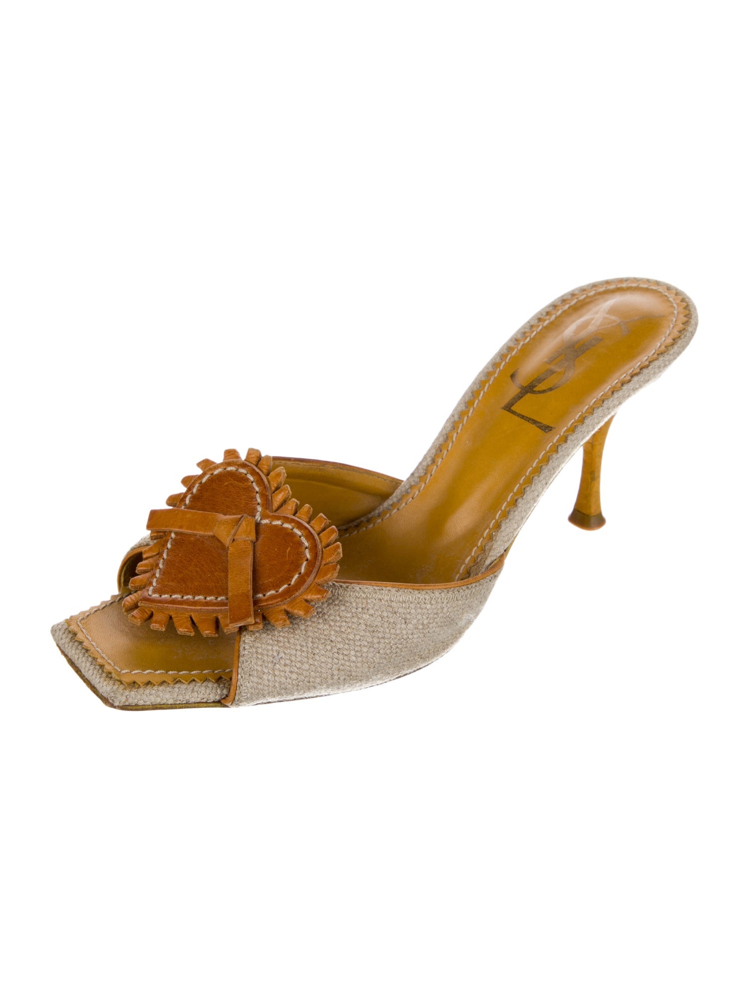 Yves Saint Laurent Leather Slides