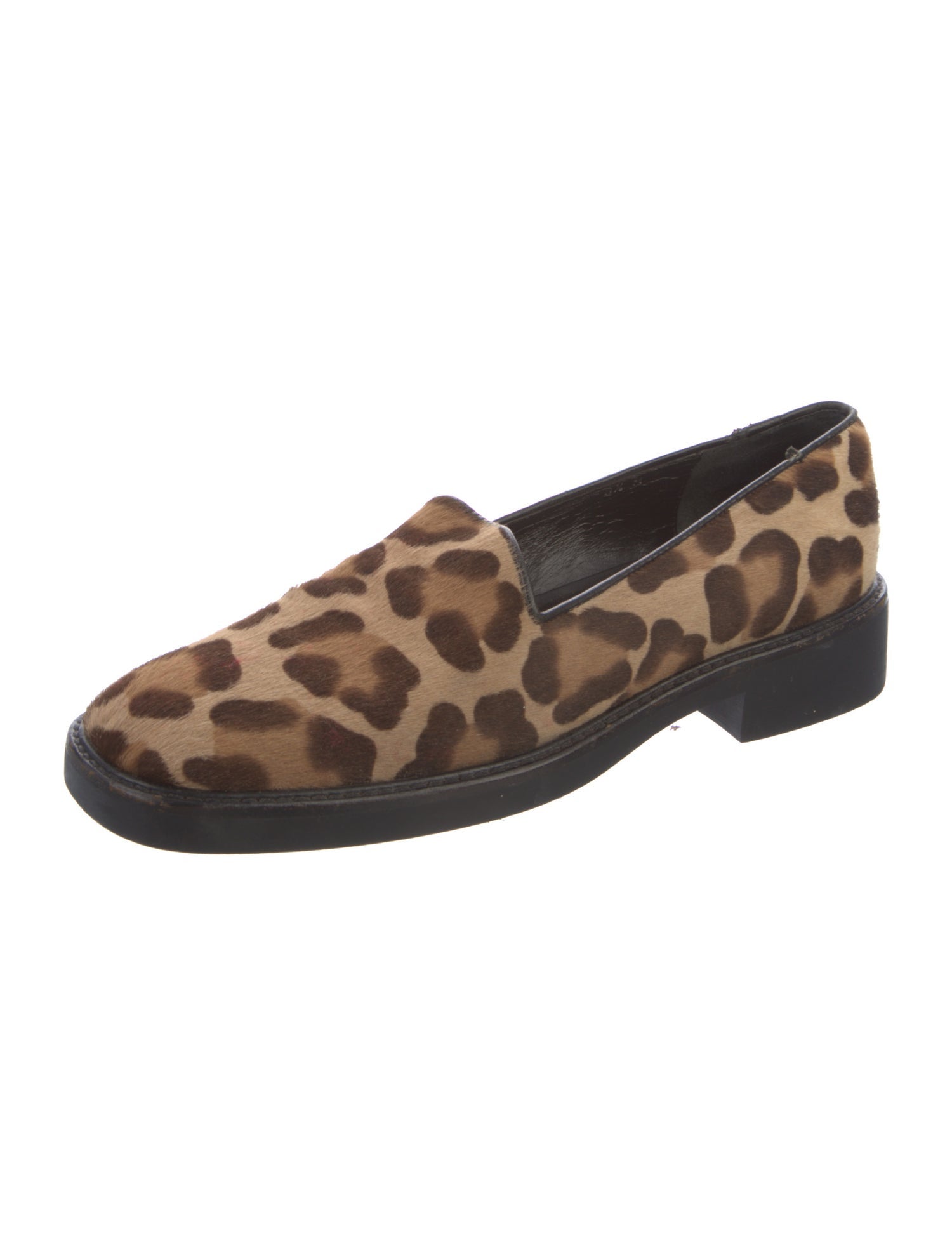 Yves Saint Laurent Ponyhair Animal Print Loafers
