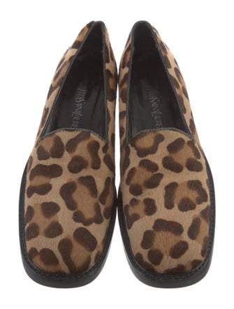 Yves Saint Laurent Ponyhair Animal Print Loafers
