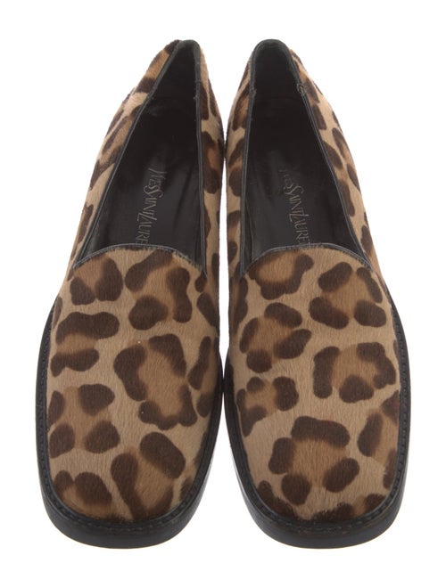 Yves Saint Laurent Ponyhair Animal Print Loafers