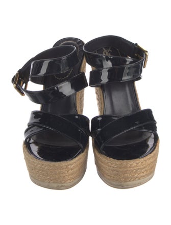 Yves Saint Laurent Patent Leather Espadrilles