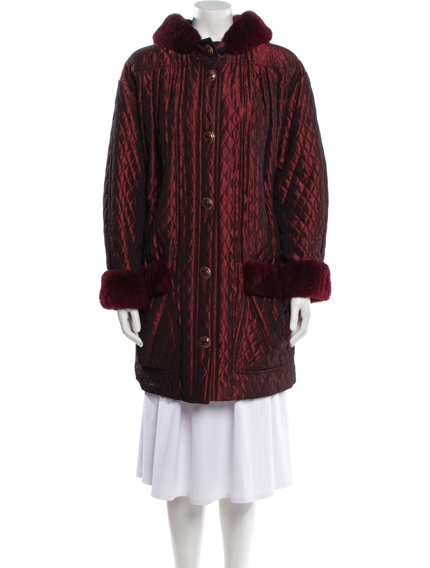 Yves Saint Laurent Vintage 1980's Faux Fur Coat