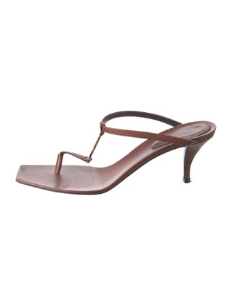 Yves Saint Laurent Leather T-Strap Sandals