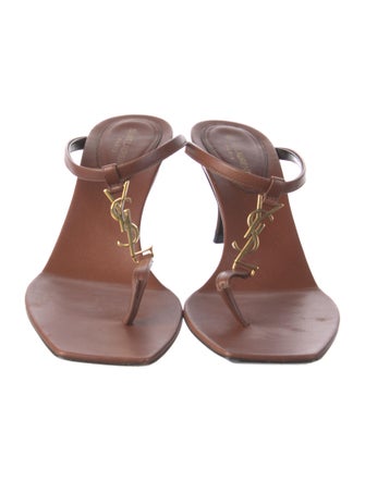 Yves Saint Laurent Leather T-Strap Sandals