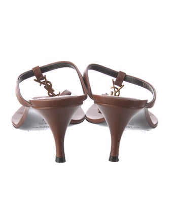 Yves Saint Laurent Leather T-Strap Sandals