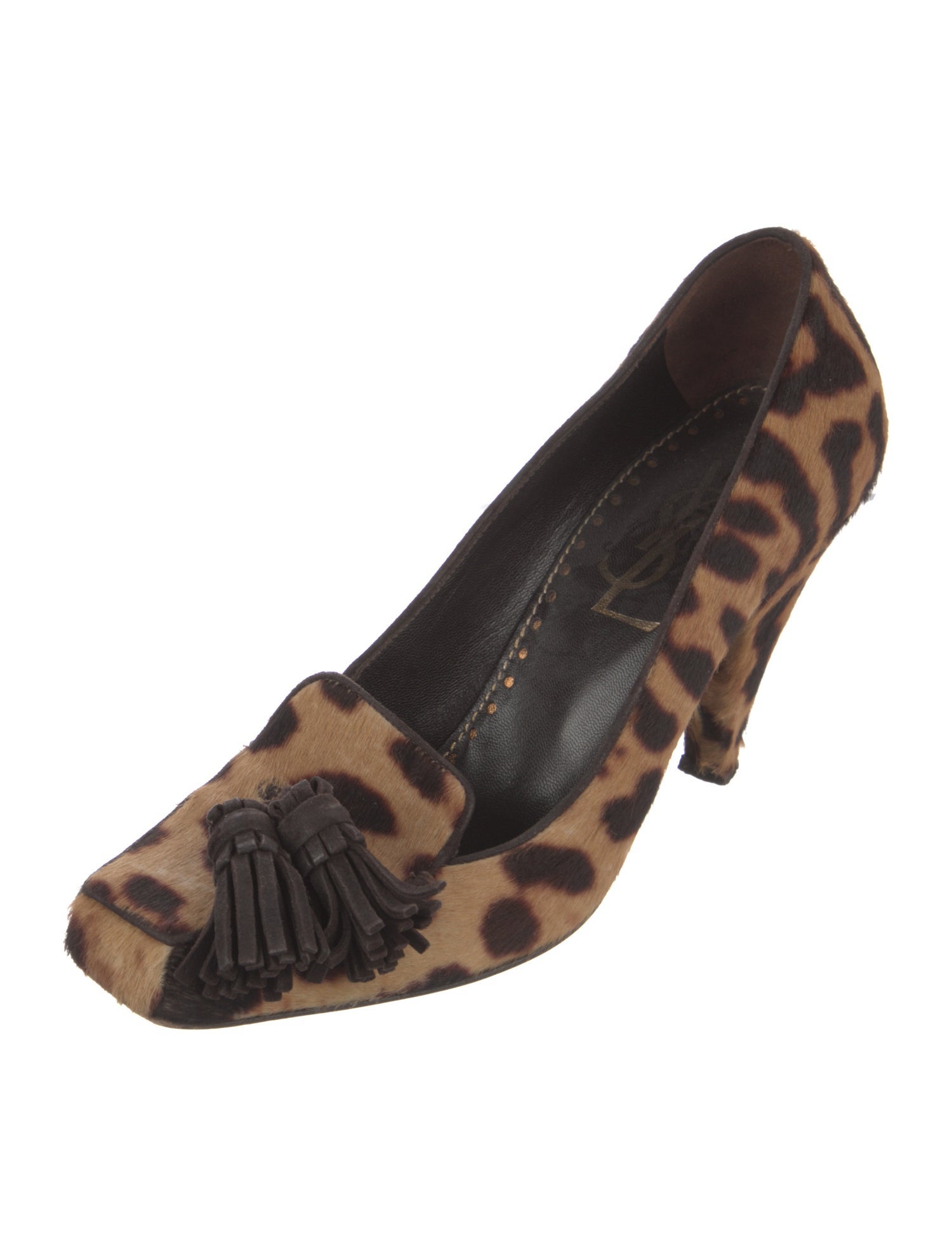 Yves Saint Laurent Ponyhair Animal Print Pumps