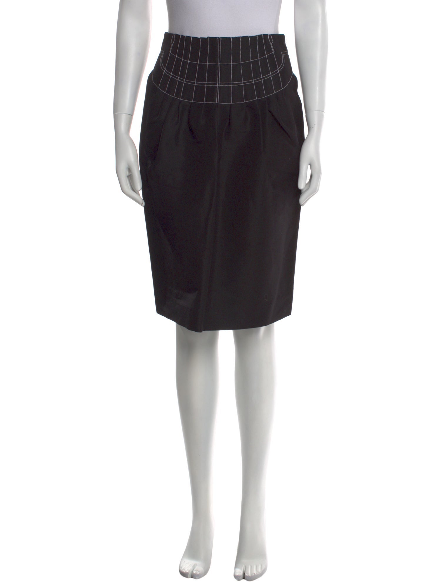 Yves Saint Laurent Linen Knee-Length Skirt