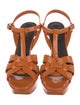 Yves Saint Laurent Patent Leather T-Strap Sandals