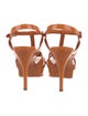 Yves Saint Laurent Patent Leather T-Strap Sandals