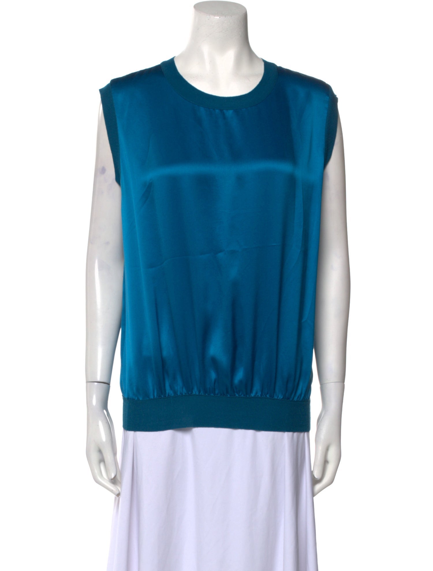 Yves Saint Laurent Silk Crew Neck Top