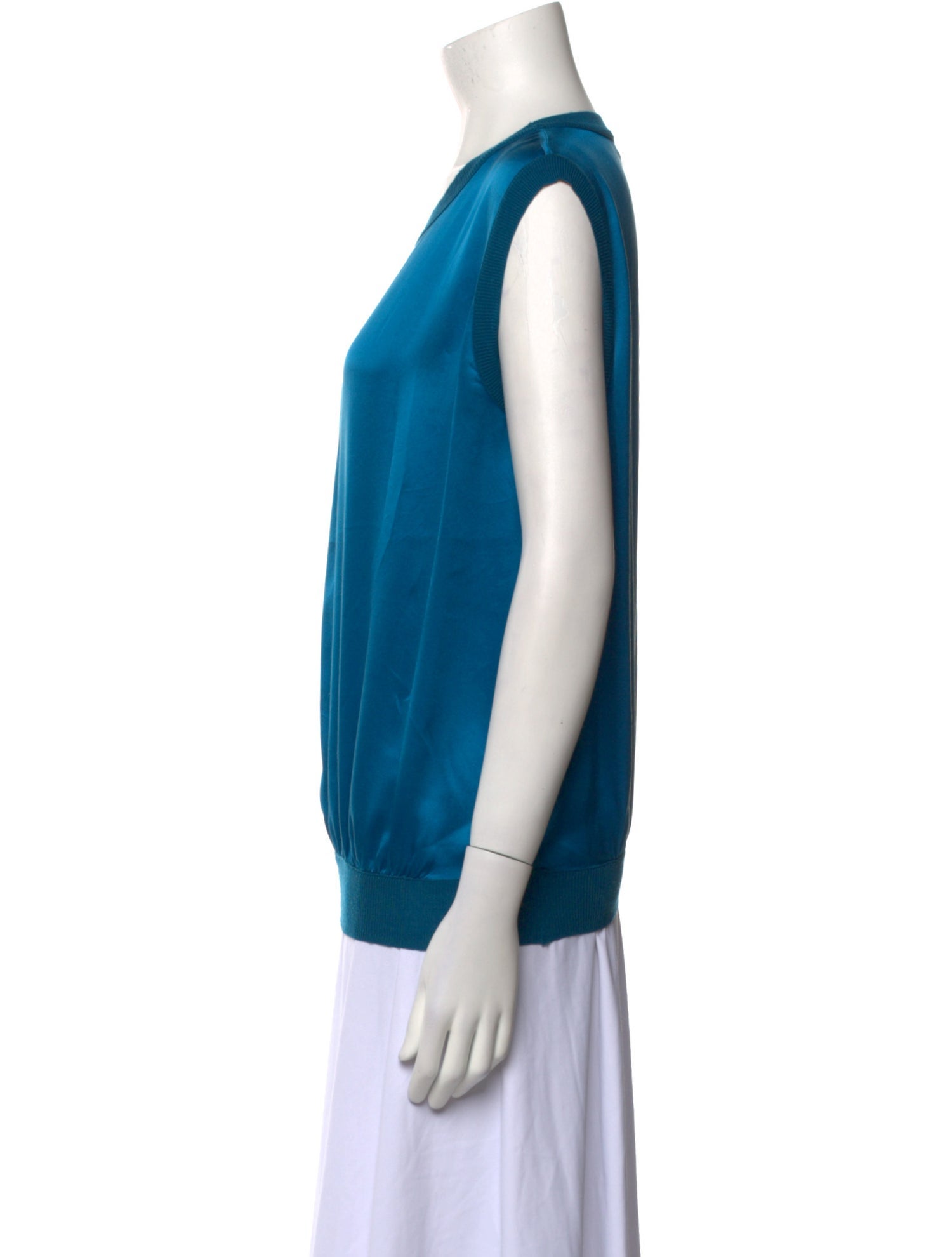 Yves Saint Laurent Silk Crew Neck Top