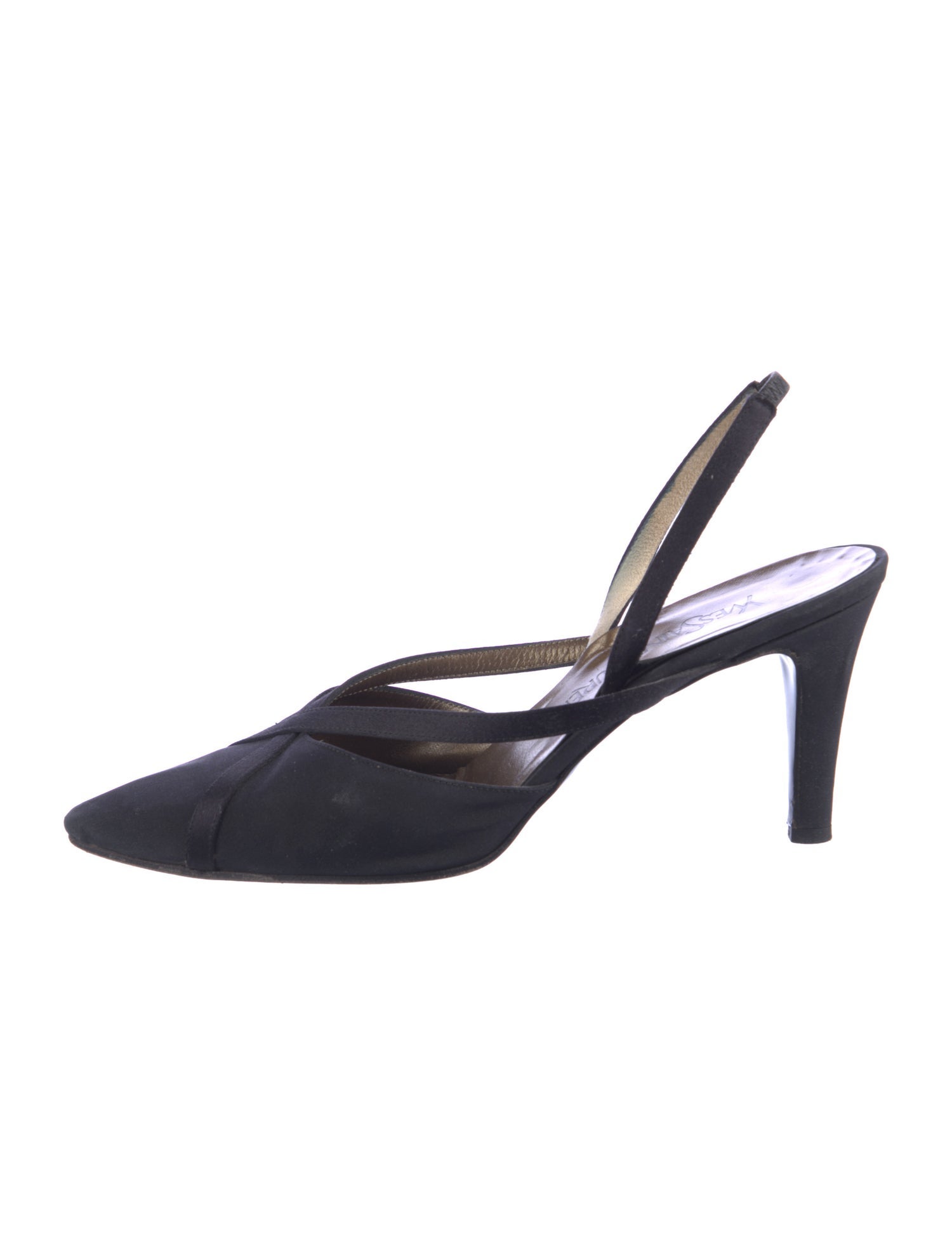 Yves Saint Laurent Satin Slingback Pumps
