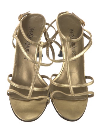 Yves Saint Laurent Leather T-Strap Sandals
