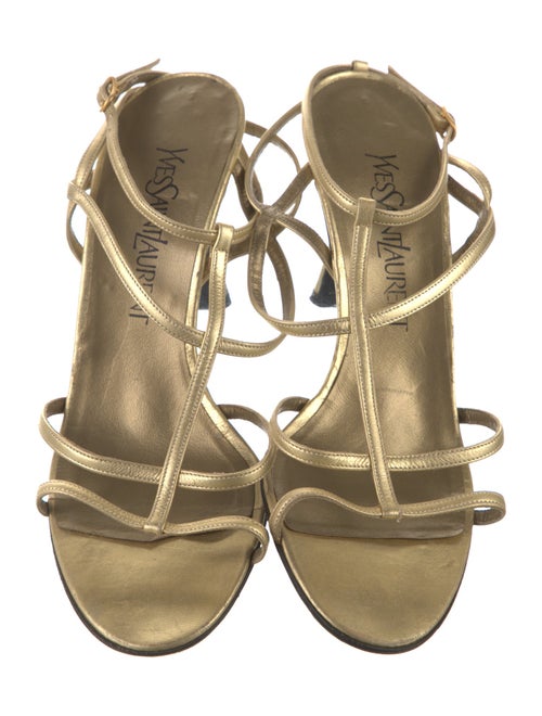 Yves Saint Laurent Leather T-Strap Sandals