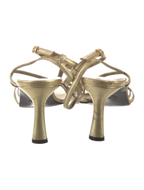 Yves Saint Laurent Leather T-Strap Sandals