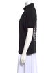 Yves Saint Laurent Mock Neck Short Sleeve Top