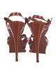 Yves Saint Laurent Rive Gauche Patent Leather T-Strap Sandals