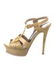 Yves Saint Laurent Patent Leather T-Strap Sandals