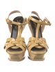 Yves Saint Laurent Patent Leather T-Strap Sandals