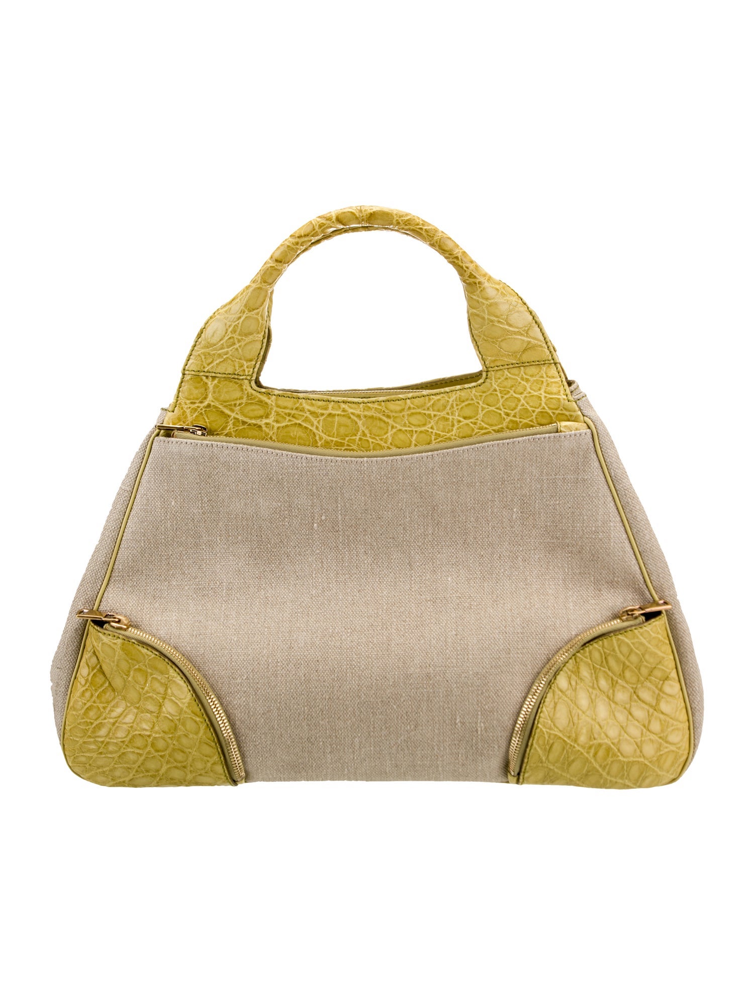 Yves Saint Laurent Rive Gauche Canvas Top Handle Bag Vintage